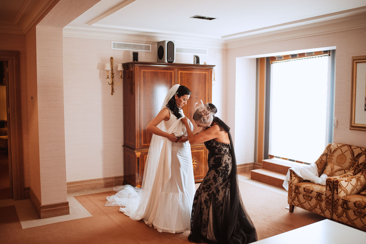 preparativos de la novia