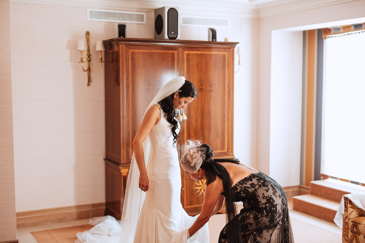 preparativos de la novia